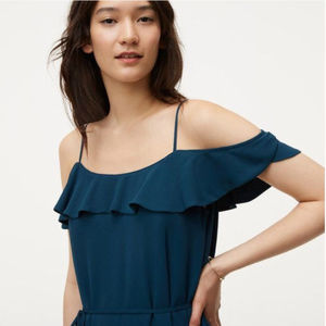 LOFT Cold  Shoulder Flounce Dress